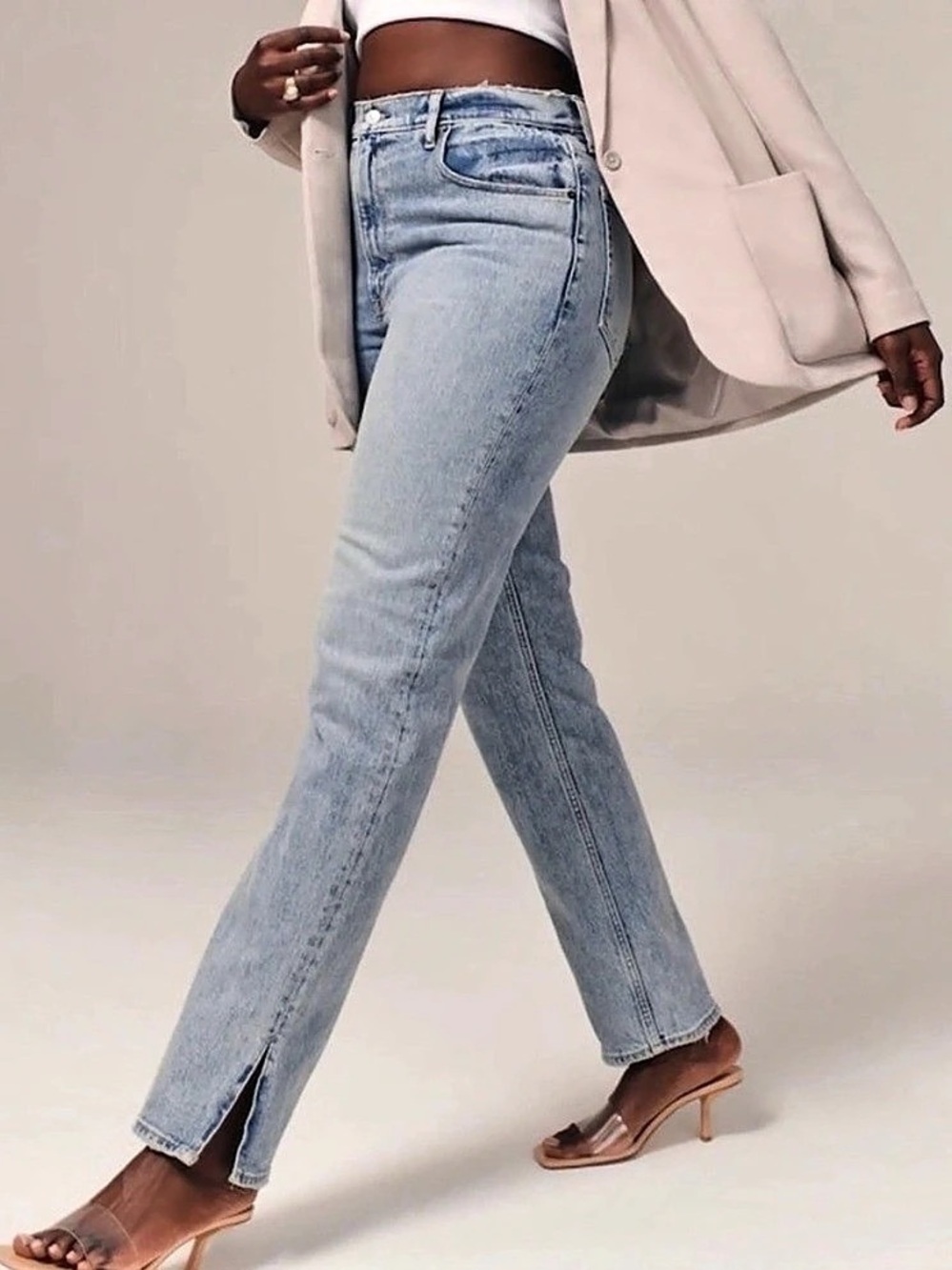 Abercrombie & Fitch 90s Straight Ultra High Rise Size 28/6 Curve Love